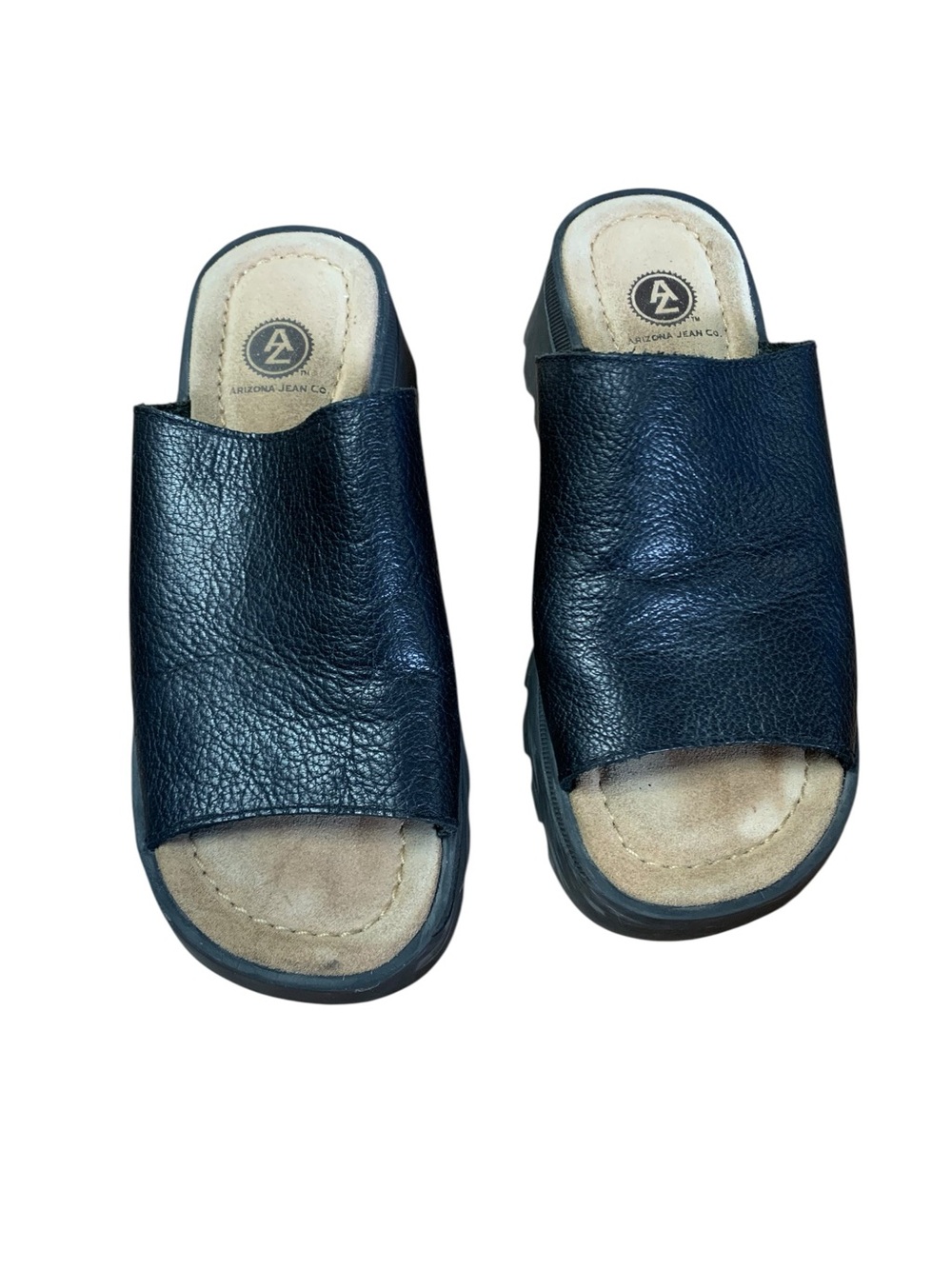 Arizona Jean Co. size 8 y2k slip on Black Leather Slide